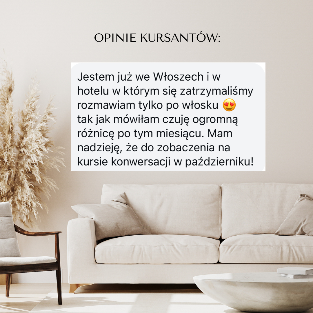 Pakiet - 10 tygodni lekcji indywidualnych po włosku online + autorskie materiały - obrazek 9