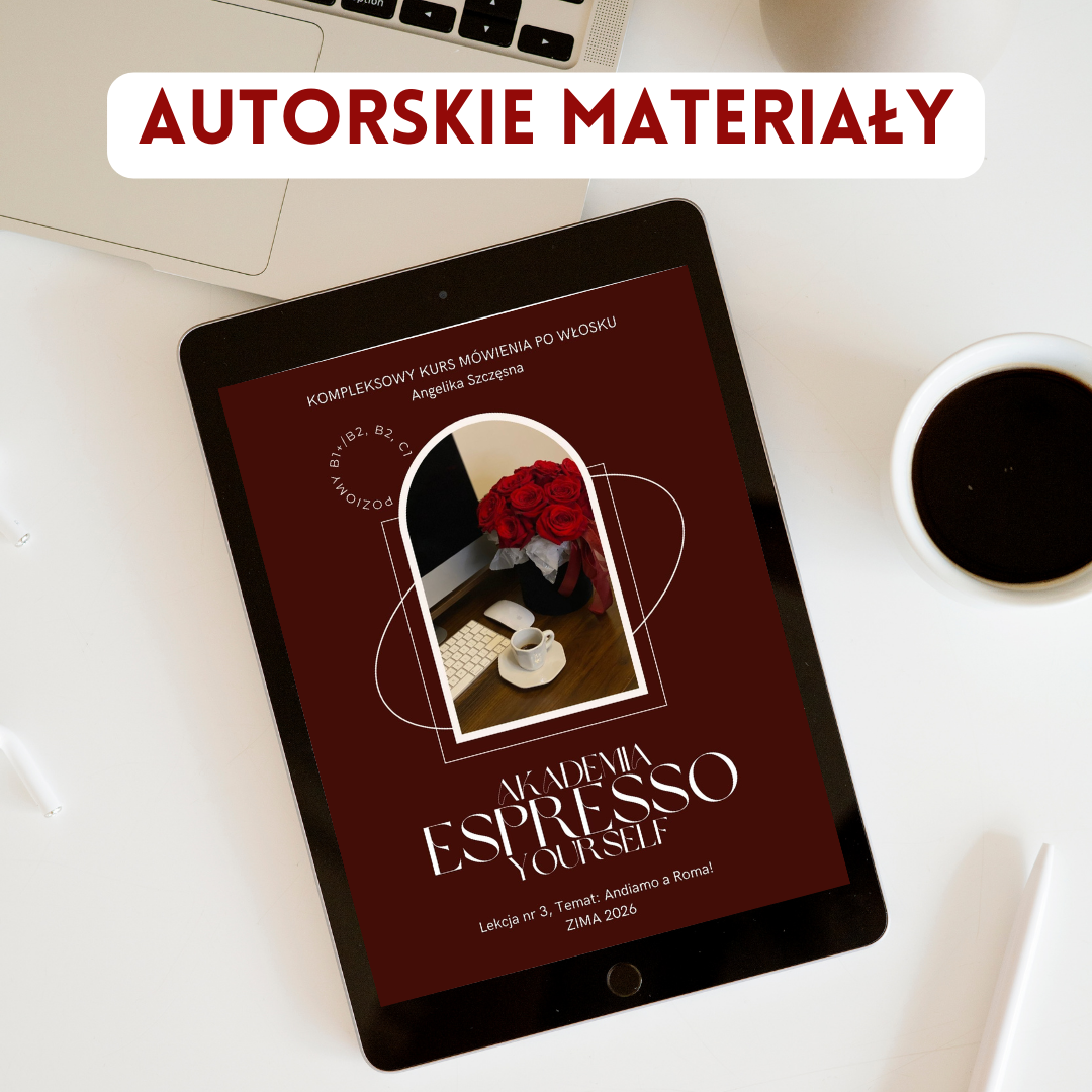 Pakiet - 10 tygodni lekcji indywidualnych po włosku online + autorskie materiały - obrazek 4