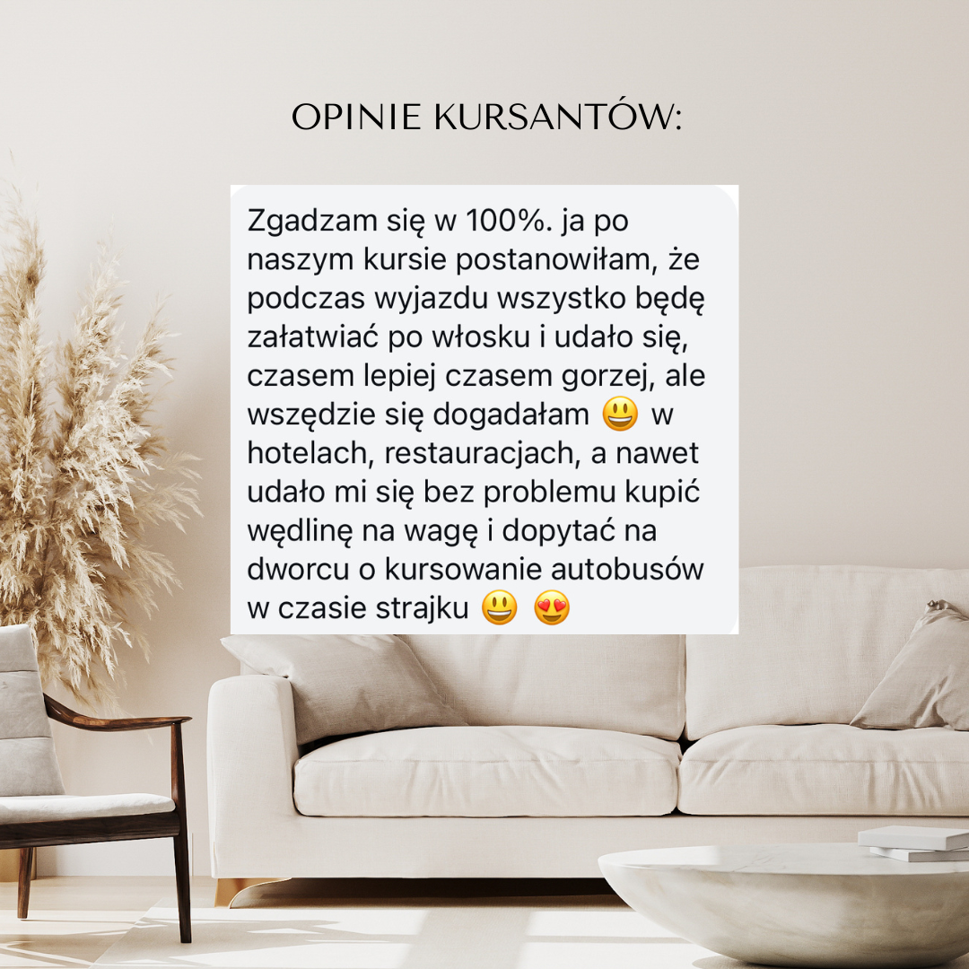 Pakiet - 10 tygodni lekcji indywidualnych po włosku online + autorskie materiały - obrazek 8